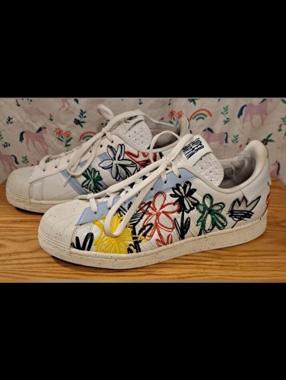EUC Adidas Superstar Sean Wotherspoon SuperEarth Casual Athletic Sneaker SZ 9.5 - Picture 1 of 13
